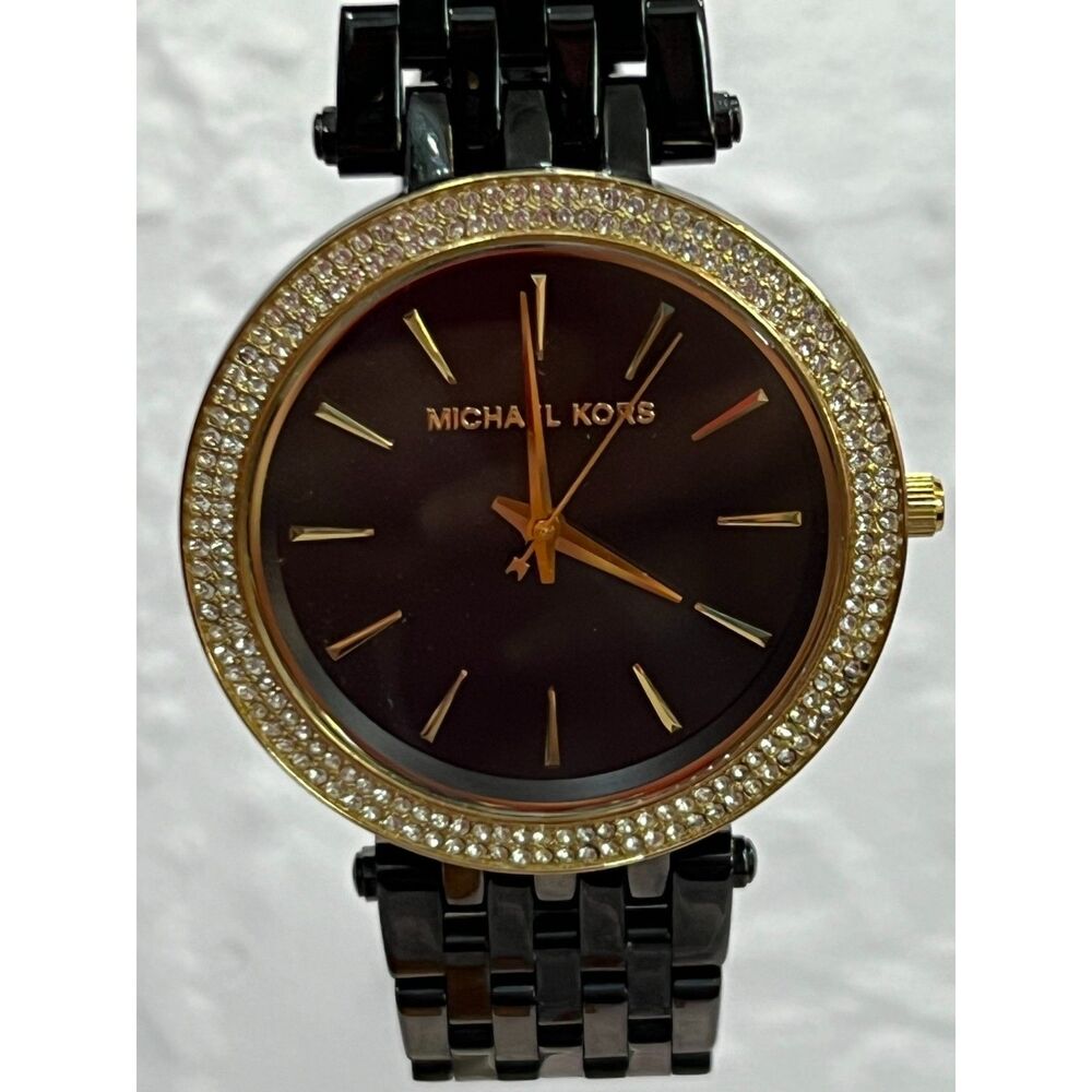 Michael Kors Darci Black Dial Black Steel Strap Watch for Women - MK3322